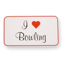 Лицензионная пластина I love bowling