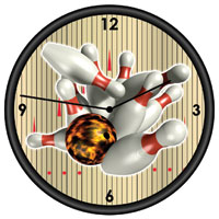 Часы настенные Сlock Bowling Pin splash 